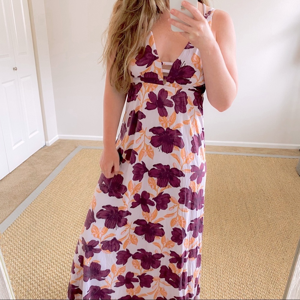 NWT Maaji Red Floral Maxi Dress Swimsuit Cover Up